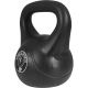 Gorilla Sports Kettlebell súlyzó műanyag 18 kg fekete