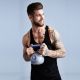 Gorilla Sports Kettlebell súlyzó vinil 12 kg kék