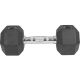 Gorilla Sports Hatszögletű gumírozott súlyzó  8 kg