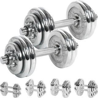 Egykezes króm súlyzó szett MOVIT 2 x 25 kg