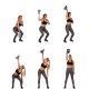 Kettlebell súlyzó MOVIT 16 kg fekete/zöld