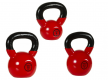 Kettlebell súlyzó szett 3 db MOVIT öntöttvas,vinyl 26 kg