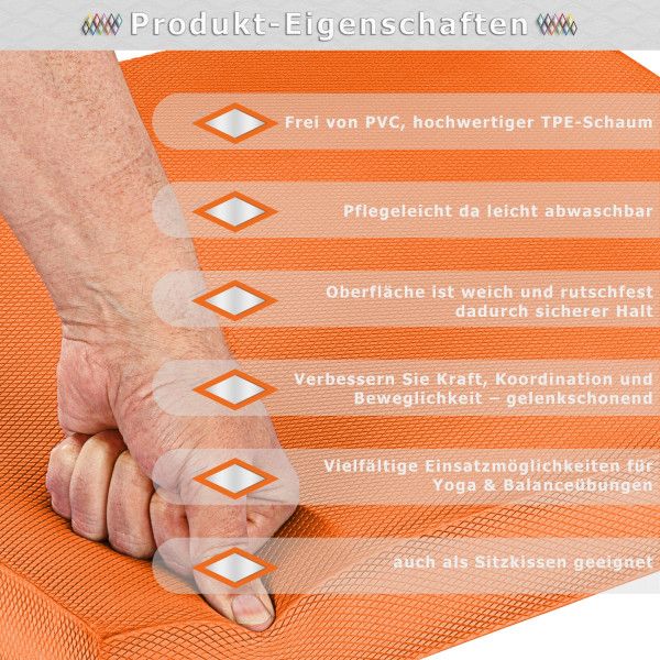 MOVIT Egyensúlyozó párna narancssárga