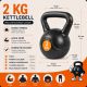 Kettlebell 2 kg műanyag bevonat cement kitöltés