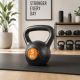 Műanyag kettlebell 5 kg cementtel töltve