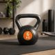 Műanyag kettlebell 6 kg cementtöltettel