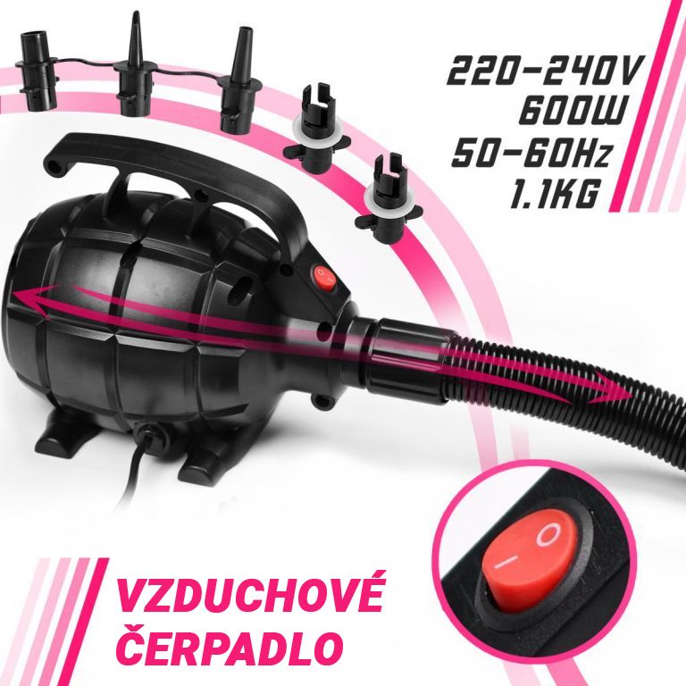 PHYSIONICS Felfújható tornaszőnyeg Airtrack rózsaszín 700 cm