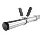 Krómozott súlyzótengely 140 cm 30 mm rugós rögzítéssel