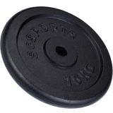 ScSPORTS Öntöttvas súlylemez 15 kg furat 30/31 mm fekete
