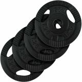 Öntöttvas tárcsa szett 4x1,25 kg 31 mm fogantyú fekete
