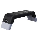 Lépcsőző és steppad 2 az 1-ben állítható fekete