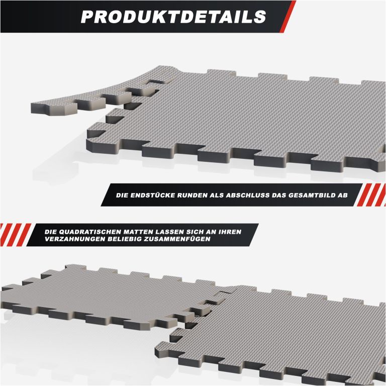 Gorilla Sports Védőszőnyeg szett 18 db szürke