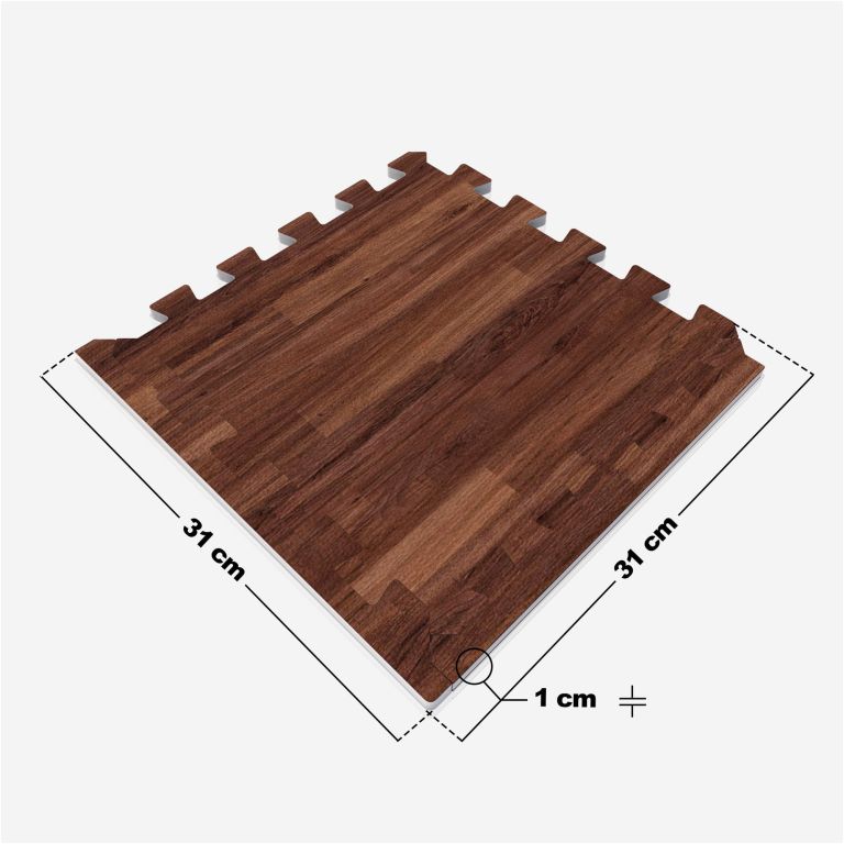 Gorilla Sports Védőszőnyeg szett sötét fa 18 db