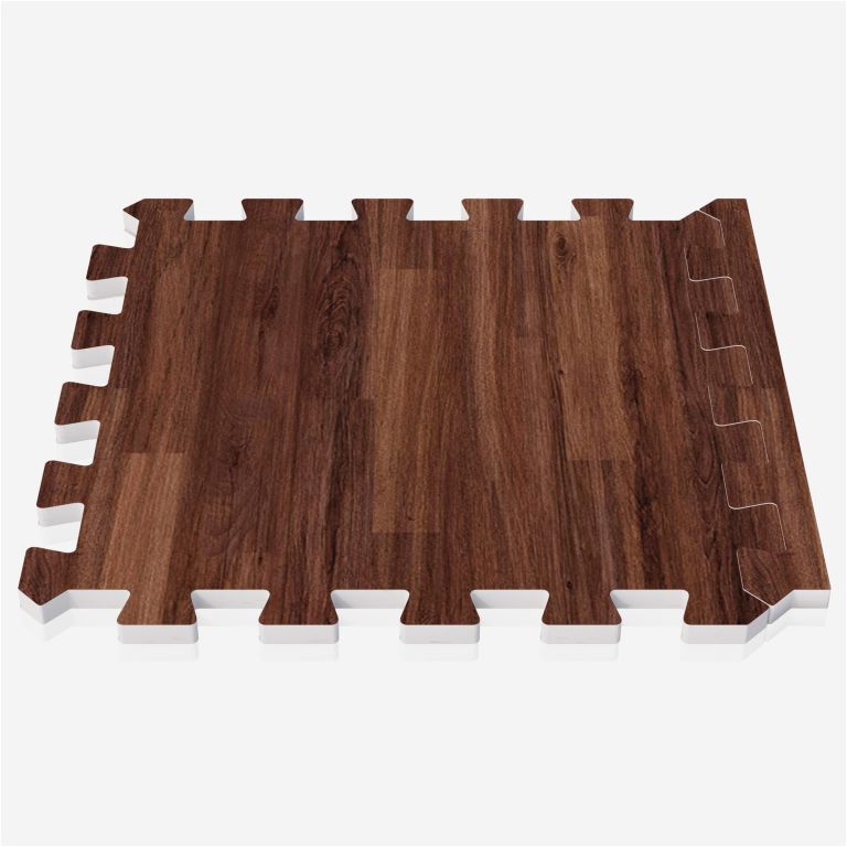 Gorilla Sports Védőszőnyeg szett sötét fa 18 db