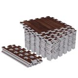 Gorilla Sports Védőszőnyeg szett sötét fa 18 db