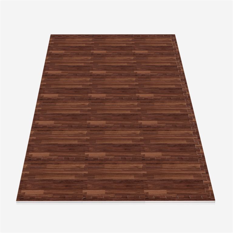 Gorilla Sports Védőszőnyeg szett sötét fa 18 db