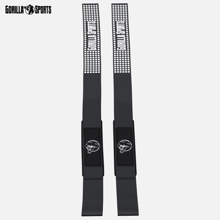 Gorilla Sports Csúszásgátló és párnázott húzódzkodók fekete