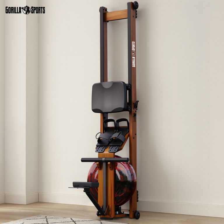 Fából készült evezőgép víz ellenállással összecsukható