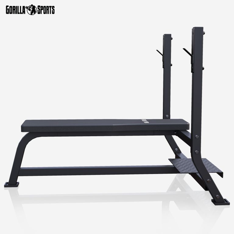 Fekvenyomó pad Gorilla Sports  széles tárolóállvánnyal