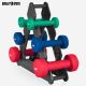 Fitnesz súlyzókészlet 12 kg neoprénnel és állvánnyal