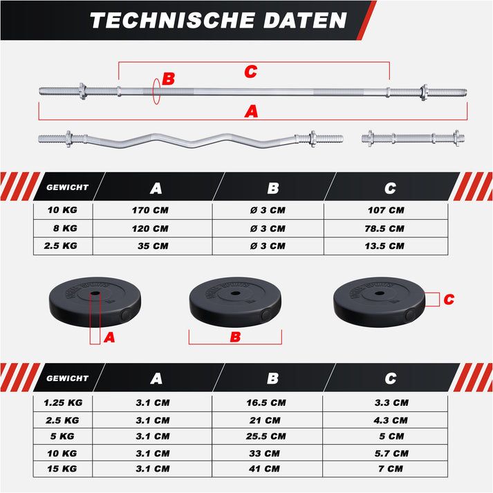 Gorilla Sports Súlyemelő pad + 100 kg-os szett fekete