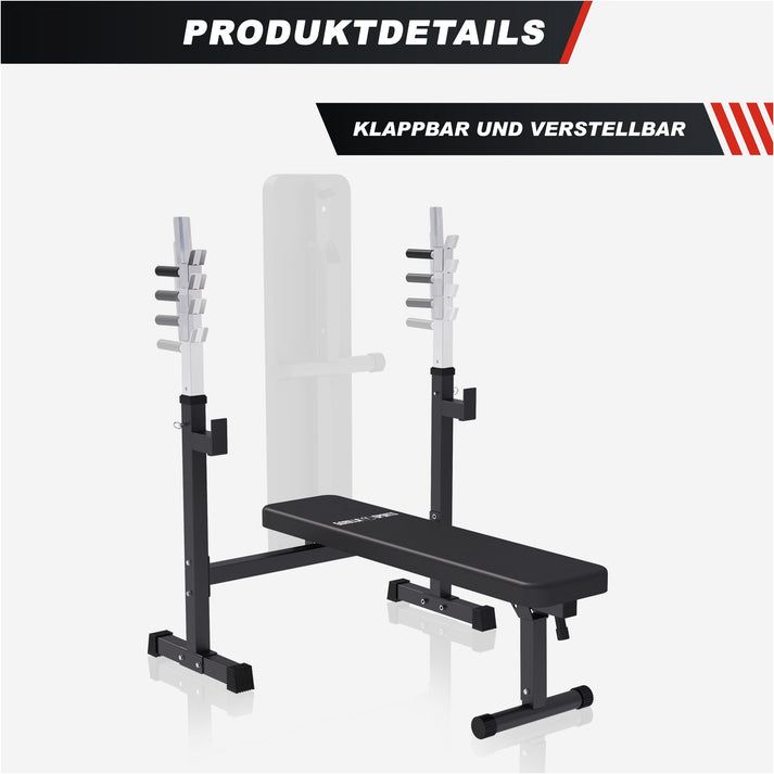 Gorilla Sports Súlyemelő pad + 100 kg-os szett fekete