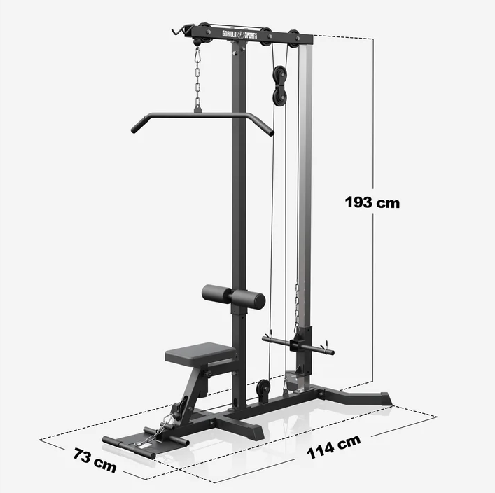 Gorilla Sports Hát- és karsúlyzó állomás fekete