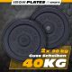 Súlytárcsa szett 2 × 10 kg öntöttvas 30 mm