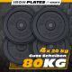 Öntöttvas súlytárcsa szett 20 kg 4 db 30 mm