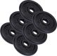 Súlytárcsa szett 6 × 2,5 kg öntöttvas 30 mm