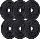 Súlytárcsa szett 6 × 2,5 kg öntöttvas 30 mm