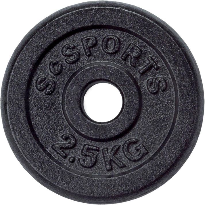 Súlytárcsa szett 6 × 2,5 kg öntöttvas 30 mm
