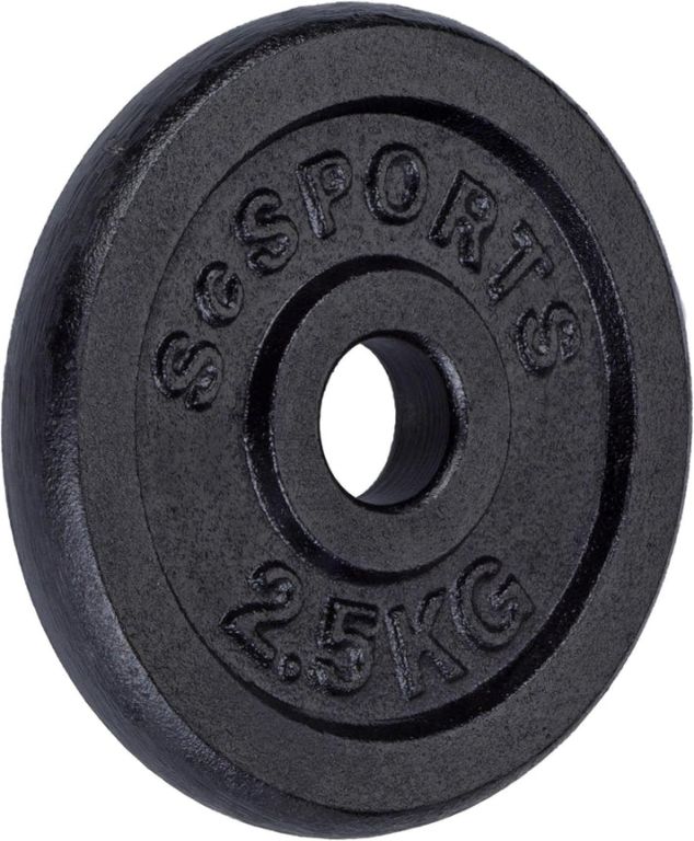 Súlytárcsa szett 6 × 2,5 kg öntöttvas 30 mm