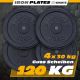 Öntöttvas súlytárcsa szett 30 kg 4 db 30 mm