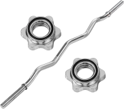 Súlyzórúd erőnléti edzéshez kétkezes 30 mm krómozott