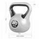 Gorilla Sports Kettlebell súlyzó vinil 20  kg fekete