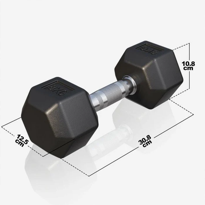 Gorilla Sports Gumírozott kézisúlyzó 8 kg