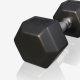 Gorilla Sports Hatszögletű gumírozott súlyzó10 kg