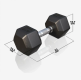 Gorilla Sports Hatszögletű gumírozott súlyzó12,5 kg