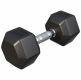 Gorilla Sports Hatszögletű gumírozott súlyzó12,5 kg