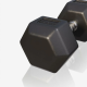 Gorilla Sports Hatszögletű gumírozott súlyzó 17,5 kg