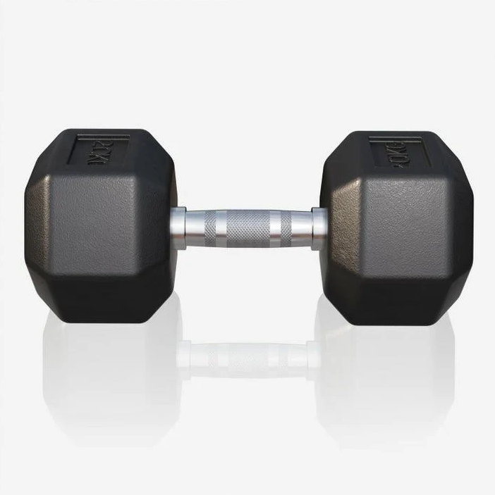 Gorilla Sports Hatszögletű gumírozott súlyzó 20 kg