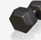 Gorilla Sports Hatszögletű gumírozott súlyzó 27,5 kg