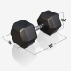 Gorilla Sports Hatszögletű gumírozott súlyzó 27,5 kg