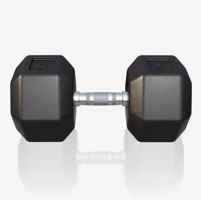 Gorilla Sports Hatszögletű gumírozott súlyzó 40 kg
