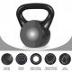 Gorilla Sports Kettlebell súlyzó műanyag 10 kg fekete