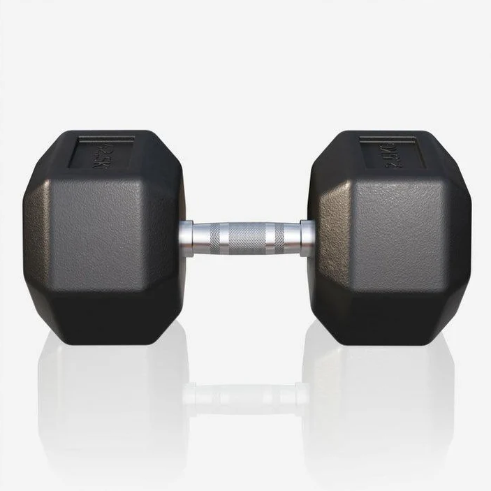 Gorilla Sports Hatszögletű gumírozott súlyzó 42,5  kg