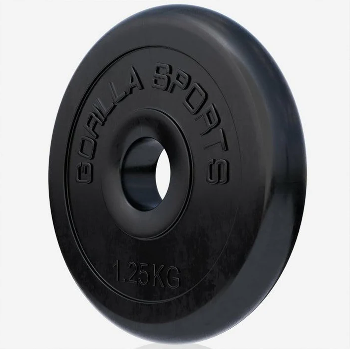 Gorilla Sports Súlyzótárcsa 1,25 kg öntöttvas gumírozott