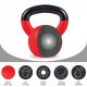 Gorilla Sports Kettlebell súlyzó 14 kg gumírozott