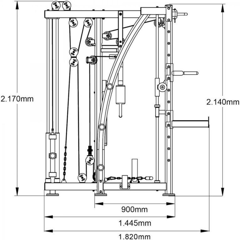 MAXXUS® Multifunkcionális edzőtorony 202 x 182 x 217 cm kék